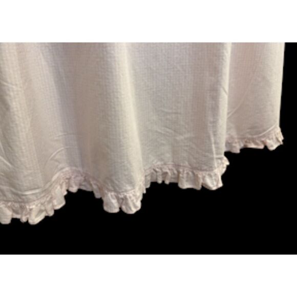 Amanda Stewart Vtg Nightgown, size 2X Light Pink Check Embroidery Lace - Picture 6 of 8